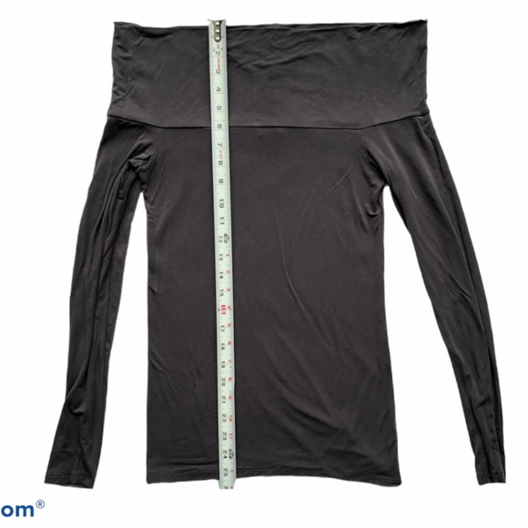 Aritzia Wilfred Off The Shoulder Grey Long Sleeve Bodel Top Size Medium - Picture 7 of 12